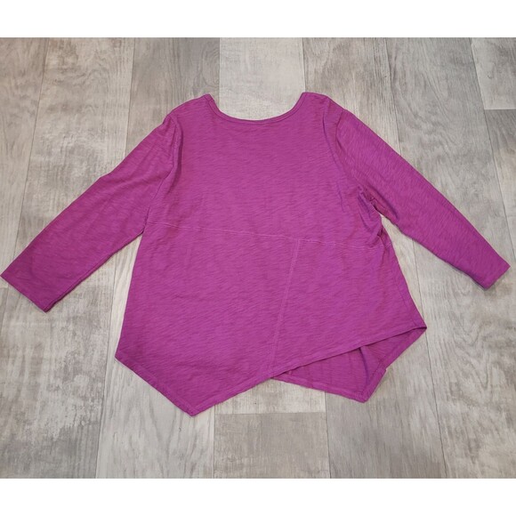 Habitat Size XXL PURPLE Lagenlook Tunic Top Asymmetrical Hem Cotton Minimalist - Picture 6 of 6